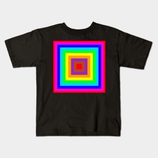 Multi coloured small squares background Kids T-Shirt